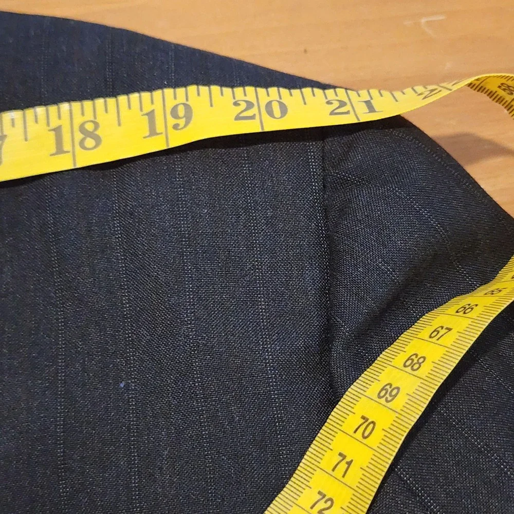 Hart Schaffner Marx 2pc Business Suit Pinstripe 44R Gray Wool Professional VTG